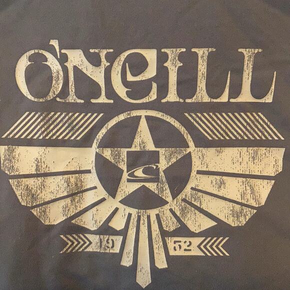 O'neill Thermo Rash Guard Shirt 50+ UV Block Short Sleeve Gray Small - Picture 2 of 8